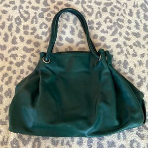 Furla dark green satchel